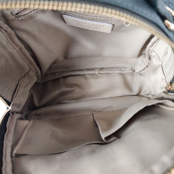 Mini Backpack Real Leather Made In Italy By Jijou Capri 9"x9"x4.5" Dark Green Fo - Picture 10 of 11